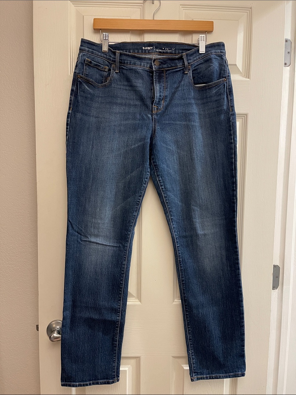 Classic Women's Dark Blue Straight-Leg Jeans
